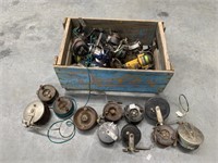 Wooden Box Lot Fishing Reels (Some Vintage)