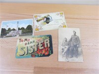 Black Soldiers and other old postcards lot