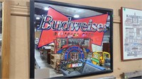 BUDWEISER 50TH ANNIVERSARY NASCAR FRAMED MIRROR