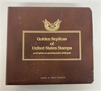 (41) 22KT GOLD REPLICAS OF U.S. STAMPS BOOK