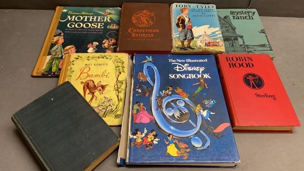 8pc Vtg Children’s Book Lot w/Disney