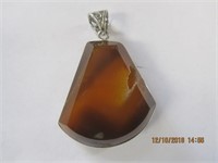 Polished Stone Agate Pendant 1.50 x 1.50 in.