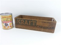 Petite caisse en bois, Kraft Canadian, vintage