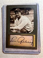 LOU GEHRIG D GORDON PRINTED AUTO