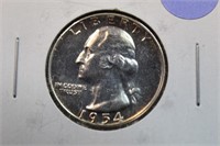 1954-P Proof Washington Silver Quarter
