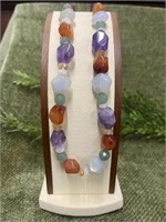 Southwest Style Multi-Color Gemstone Necklace