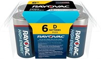 Rayovac D Batteries, Alkaline D Cell Batteries (6