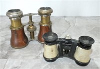 OPERA GLASSES-LEATHER & BRASS