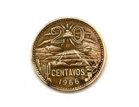 1966 Mexico 20 Centavos
