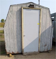 One door storage barn. Dimensions: 99"W x 99"L x