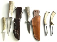 Silver Stag & L.D. Fixed-Blade Buck Knives.