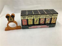 Mickey Mouse Bakelite Napkin Ring & “Library of