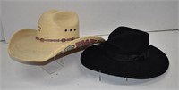 2 Charlie Horse Western Hats. Mexican Palm & Wool