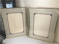Pair Embossed Sea Shells Signed & Numbered