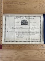 Georgia state county commissioner document JC