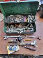 Toolbox and tool contents of wrenches,