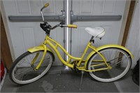 Yellow Schwinn Beach Cruiser Bicycle