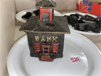 cast-iron bank
