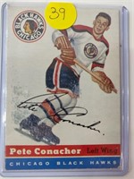 1954 Topps Pete Conacher Hockey Card