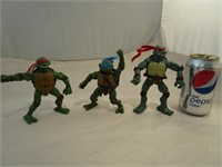 3 Figurines Tortues Ninja des années 2000