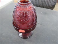 Red Glass Fairy Lamp