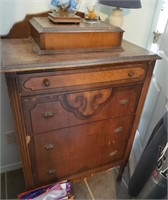 Vintage Wood Dresser - Damaged