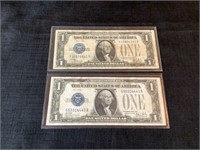 2 1928B $1 Silver Certificate Blue Seal