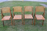 Set of Four Bamboo Chairs