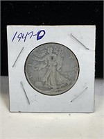 1947 d Walking liberty half dollar