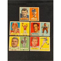 (5) 1957 Topps Football Cards Varying Condition