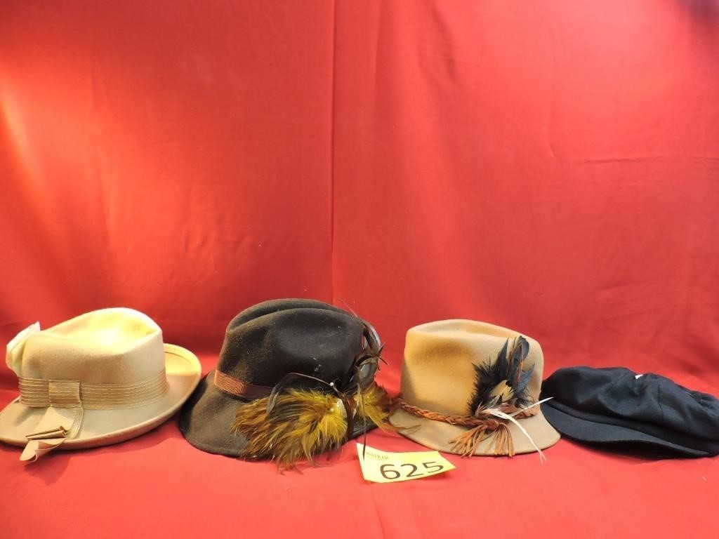 Four Ladies Felt Hats