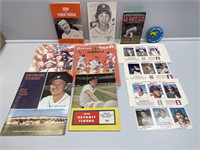 Detroit Tigers Programs, Books, Pin, Cards