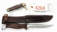 Cutco model 1069 knife in sheath and Camillus