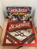 Scrabble. Monopoly star wars board games