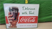 Metal Coca-Cola sign