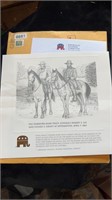 Generals Lee & Grant History Lithograph