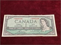 1954 Canada Devil Face $1 Banknote