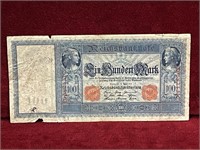 1910 Germany 100 Mark Banknote