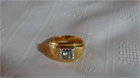 18 KT HGE Gold men's ring, size 12