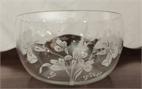 Gorgeous Etched Glass Bowl