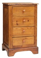 PROVINCIAL STYLE PINE FOUR-DRAWER NIGHTSTAND