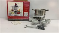 17 pc lazy Susan fondue set (new in box)