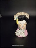 Oriental Iris Irving W. Rice Japan Head Vase 4.5"H