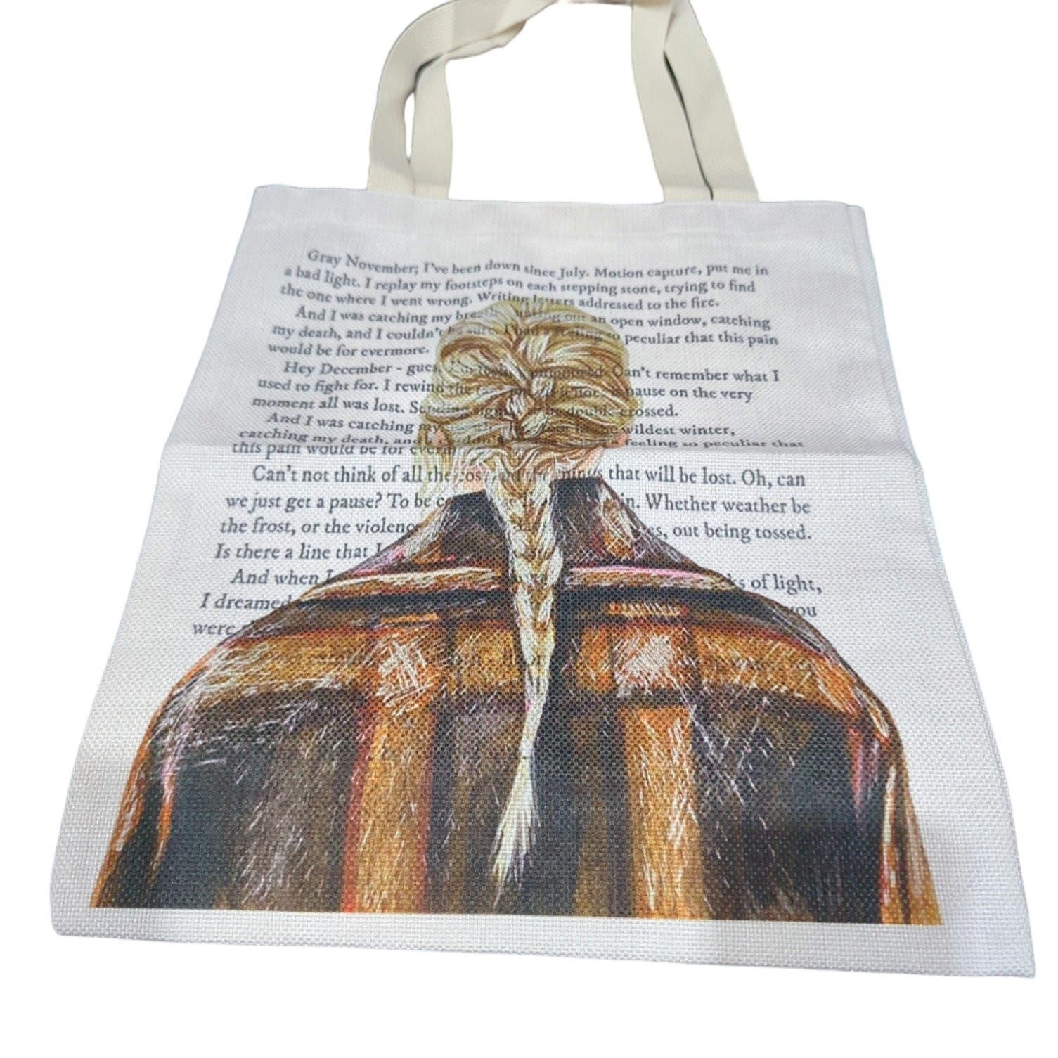 Cloth bag with song lyrics