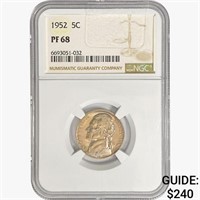 1952 Jefferson Nickel NGC PF68