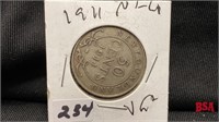 1911 Newfoundland half-dollar coin