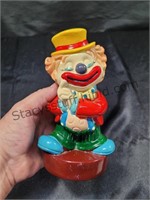 Vintage Hard Rubber Clown Bank