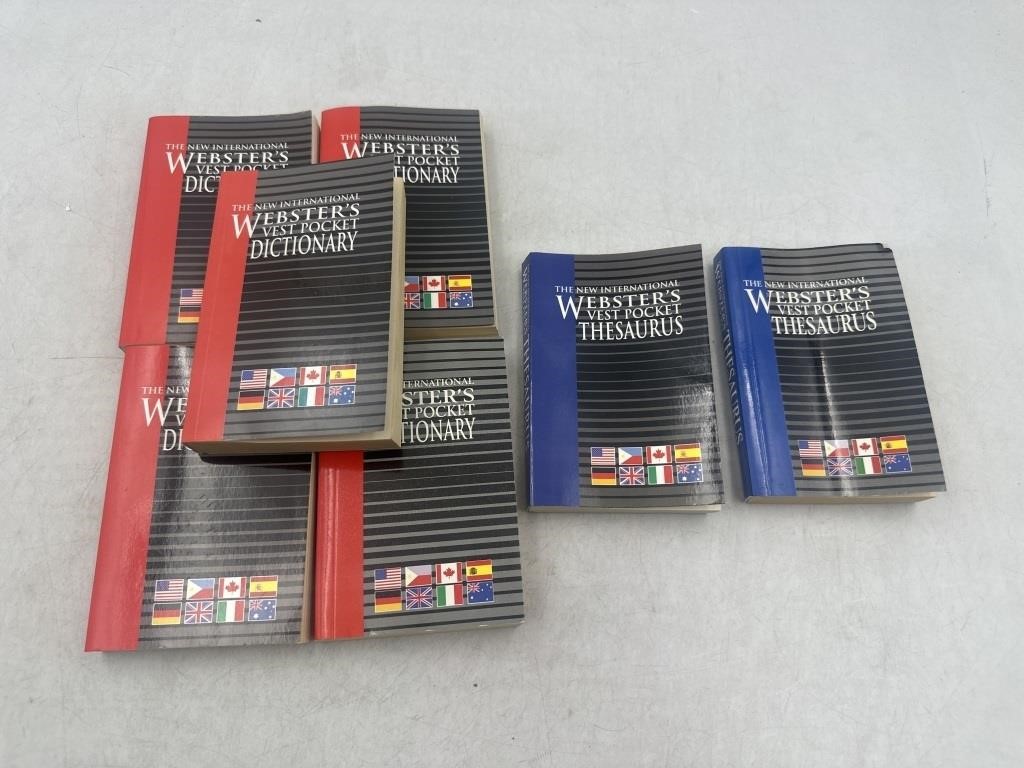 NEW Lot of 7- Webster’s pocket, Dictionary &