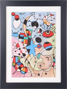 JOAN MIRO OIL ON CANVAS IN THE MANNER OF