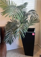 U - 63"FAUX PALM TREE LEAVES WITH HOME DECOR VASE
